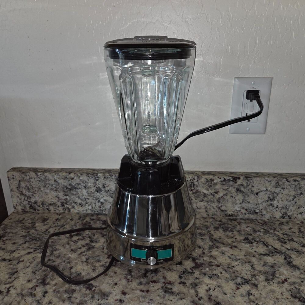 Vintage Hamilton Beach 5 Cup 40 oz Glass Blender E52210 Tested